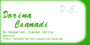 dorina csanadi business card