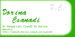 dorina csanadi business card
